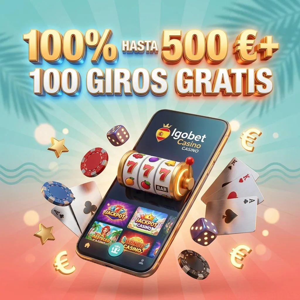 100% HASTA 500 €+ 100 GIROS GRATIS